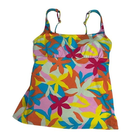 Lands End Women's size 6 Square Neck Underwire Tankini Swimsuit Top - Picture 7 of 8